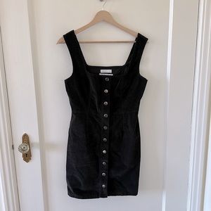 Black urban outfitters velvet corduroy dress